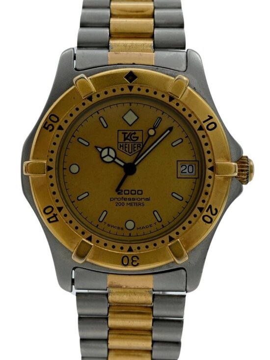 Tag Heuer 38mm Men\'s Professional 2000 Series Two-Tone Gold Dial Watch- 964.006! main image 8